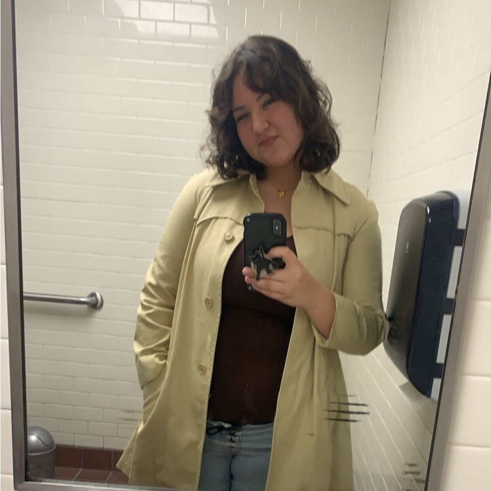 London fog trench coat, l